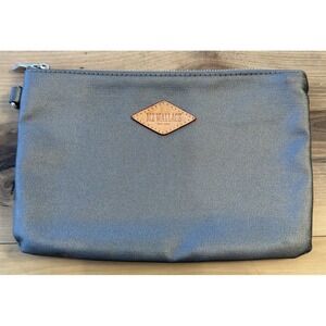 MZ Wallace Gray Nylon Zip Pouch Clutch Wristlet Cosmetic Travel Bag